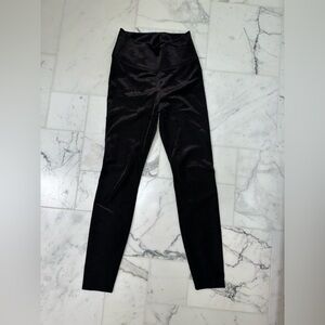 Black Corduroy Leggings with Sheen